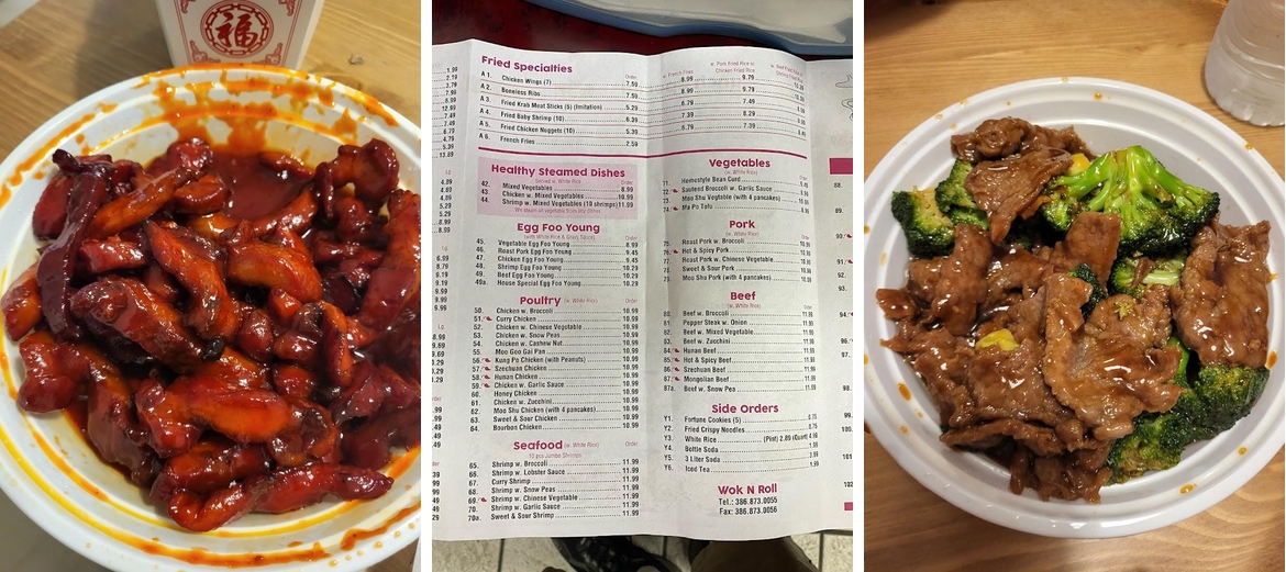 Wok & Roll Menu